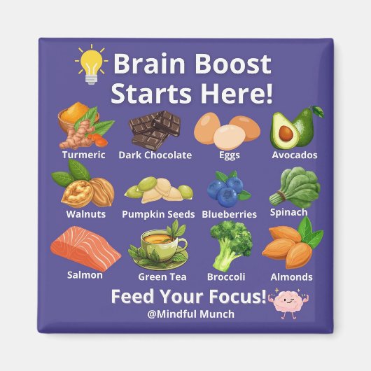 🧠Brain Boosting Fridge Magnet マグネット (正面)