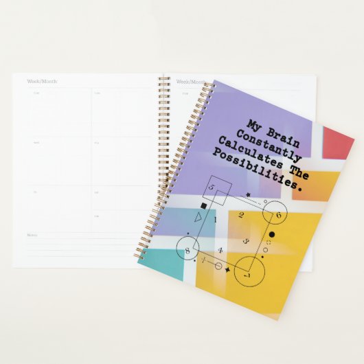 Brain Calculates Possibilities | Math Thinker プランナー手帳 (ディスプレー)