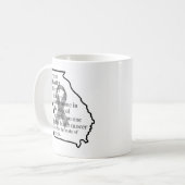 Brain Cancer Awareness in Georgia  コーヒーマグカップ (正面左)