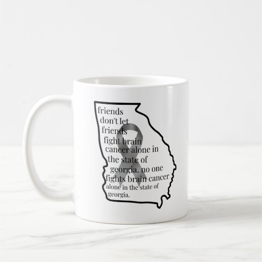 Brain Cancer Awareness in Georgia  コーヒーマグカップ (左)