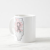 Brain Cancer Awareness in Illinois コーヒーマグカップ (正面左)