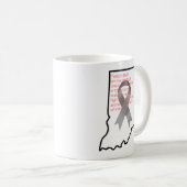 Brain Cancer Awareness in Indiana コーヒーマグカップ (正面右)
