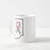 Brain Cancer Awareness in Indiana コーヒーマグカップ (正面左)
