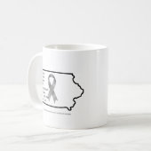 Brain Cancer Awareness in Iowa コーヒーマグカップ (正面左)
