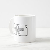 Brain Cancer Awareness in Kansas  コーヒーマグカップ (正面左)