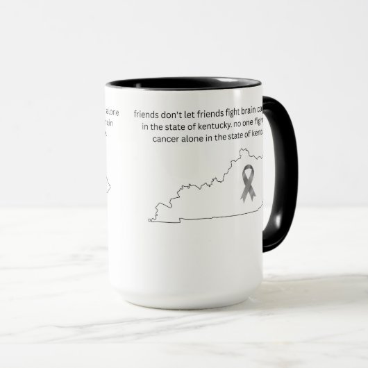 Brain Cancer Awareness in Kentucky マグカップ (正面右)