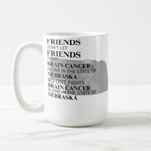 Brain Cancer Awareness in Nebraska コーヒーマグカップ (左)