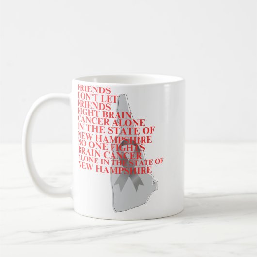 Brain Cancer Awareness in New Hampshire  コーヒーマグカップ (左)