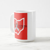 Brain Cancer Awareness in Ohio コーヒーマグカップ (正面左)