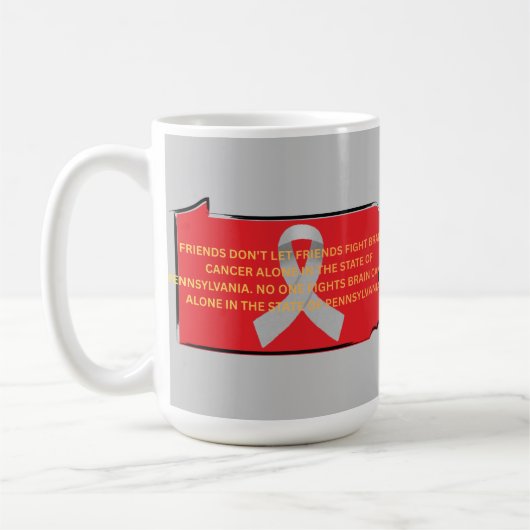 Brain Cancer Awareness in Pennsylvania  コーヒーマグカップ (左)