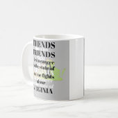 Brain Cancer Awareness in Virginia  コーヒーマグカップ (正面左)