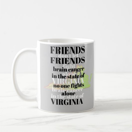 Brain Cancer Awareness in Virginia  コーヒーマグカップ (左)