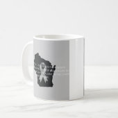 Brain Cancer Awareness in Wisconsin  コーヒーマグカップ (正面左)