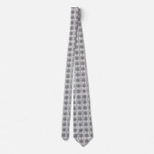 Brain Cancer Awareness Plaid Gray Ribbon ネクタイ (裏面)