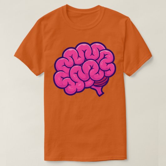 Brain Cartoonイラストレーション1 Tシャツ (デザイン正面)