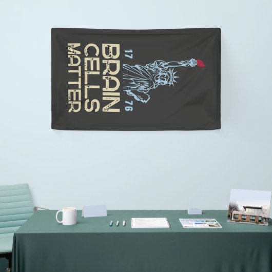 Brain Cells Matter Statue of Liberty Anti Trump 横断幕 (トレードショー)