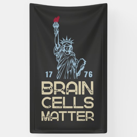 Brain Cells Matter Statue of Liberty Anti Trump 横断幕 (縦)