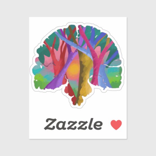 Brain Custom-Cut Vinyl Sticker シール (シート)