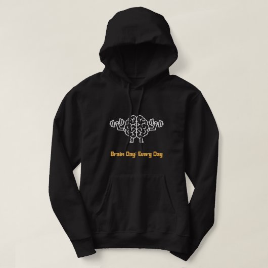 Brain Day Every Day Brain Lifting Weights Design パーカ (デザイン正面)