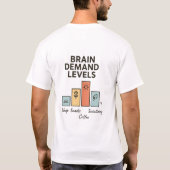 Brain Demand Levels T-Shirt Funny Coffee Humor Tee Tシャツ (裏面)
