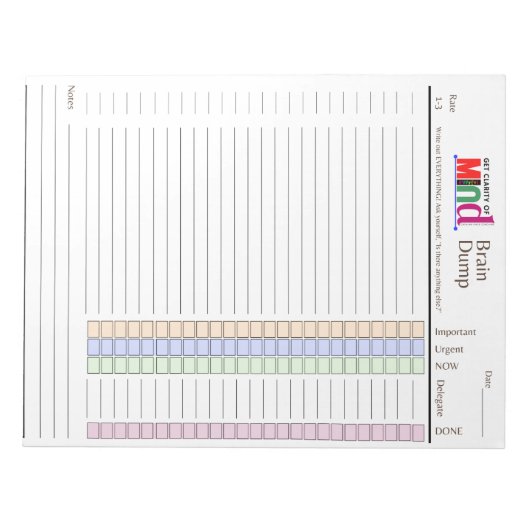 Brain Dumpメモ帳 ノートパッド (正面)