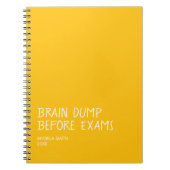Brain Dump Before Exams – Funny Student Notebook, ノートブック (正面)