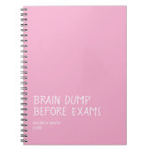 Brain Dump Before Exams – Funny Student Notebook, ノートブック (正面)