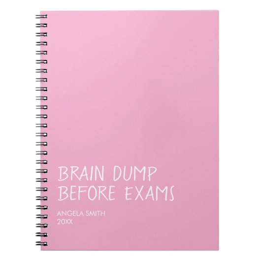 Brain Dump Before Exams – Funny Student Notebook,  ノートブック (正面)