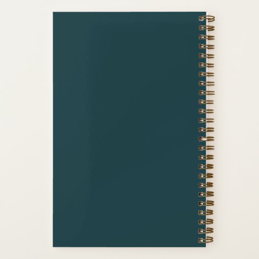 Brain Dump List Thoughts Teal Green Personalized ノートブック (裏面)