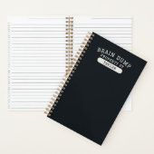 Brain Dump Personalized Name Modern Stylish Black ノートブック (内側)