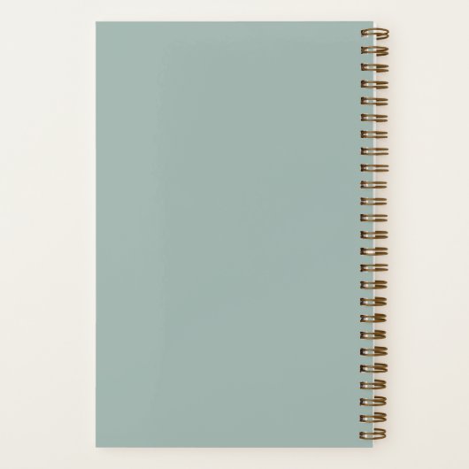 Brain Dump Thoughts Personalized Name Minimal Sage ノートブック (裏面)