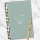 Brain Dump Thoughts Personalized Name Minimal Sage ノートブック