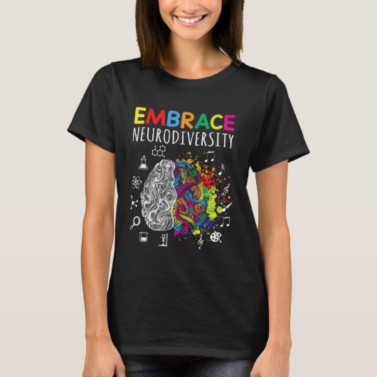 Brain Embrace Neurodiversity Autism Awareness Mont Tシャツ (正面)