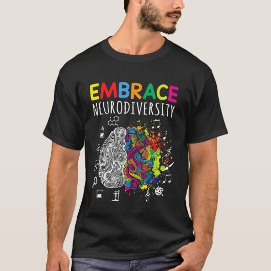 Brain Embrace Neurodiversity Autism Awareness Mont Tシャツ (正面)