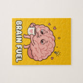 Brain Fuel: Morning Coffee Motivation Cartoon ジグソーパズル (横)