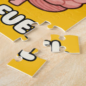 Brain Fuel: Morning Coffee Motivation Cartoon ジグソーパズル (側面)