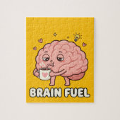 Brain Fuel: Morning Coffee Motivation Cartoon ジグソーパズル (縦)