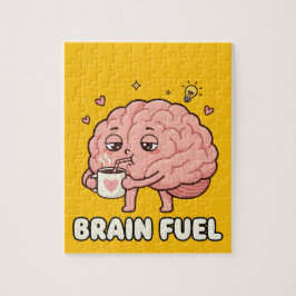 Brain Fuel: Morning Coffee Motivation Cartoon ジグソーパズル