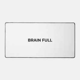 Brain Full Large Minimalist Typographic Desk Mat デスクマット