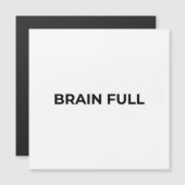 Brain Full Minimalist Typographic Magnetic  マグネット招待状 (正面/裏面)