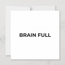 Brain Full Minimalist Typographic Magnetic  マグネット招待状