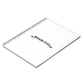 Brain Full Minimalist Typographic Spiral Notebook ノートブック (左側)