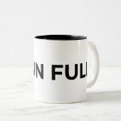 Brain Full Minimalist Typographic Two-Tone Mug ツートーンマグカップ (正面右)