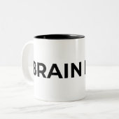 Brain Full Minimalist Typographic Two-Tone Mug ツートーンマグカップ (正面左)