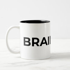 Brain Full Minimalist Typographic Two-Tone Mug ツートーンマグカップ