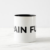 Brain Full Minimalist Typographic Two-Tone Mug ツートーンマグカップ (中央)