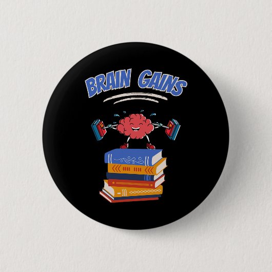 Brain Gainの読先生本愛好家Schに戻る 缶バッジ (正面)
