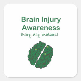 Brain Injury Awareness スクエアシール