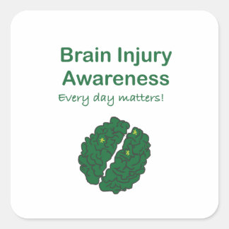 Brain Injury Awareness スクエアシール
