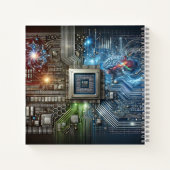 Brain, Microchip & Neural Network Design ノートブック (裏面)